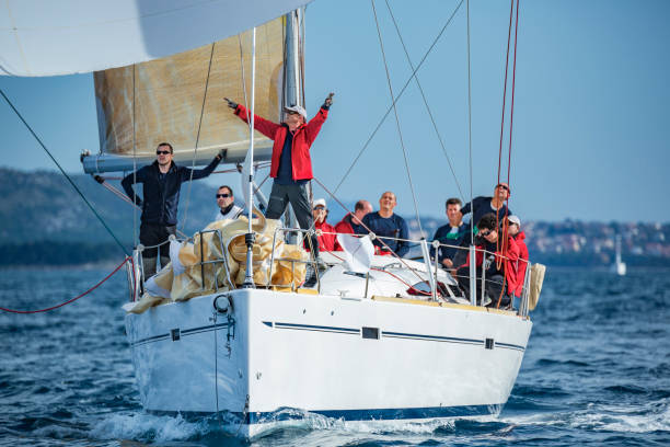 istock Sailing crew on sailboat on regatta 1899072028