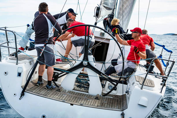 istock Sailing crew on sailboat on regatta 1899076774
