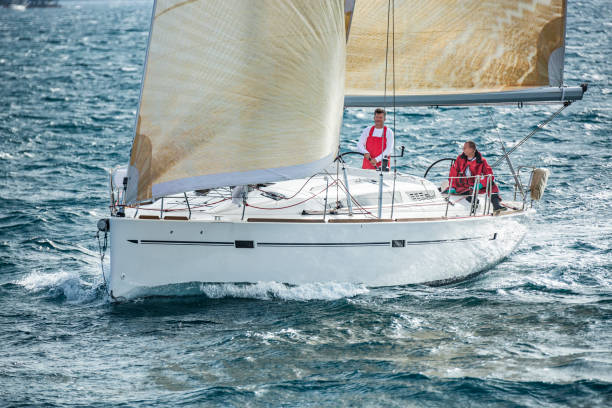 istock Sailing crew on sailboat on regatta 1899091413