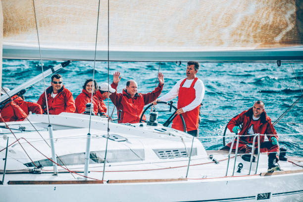 istock Sailing crew on sailboat on regatta 1899091826