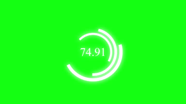 Loading Circle animation HD. Green background screen Koma key. Progress waiting download or upload network update.