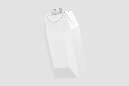 milk box isolated on white background. 3d illustration