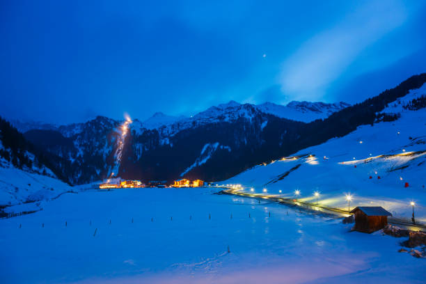 istock Winter ski resort Hintertux by night, Tirol, Austria 1899138314
