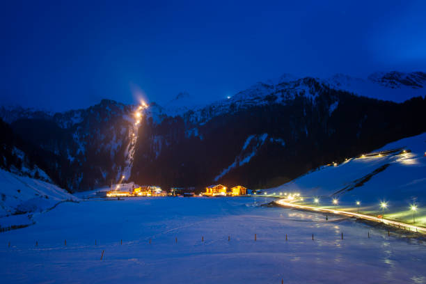 istock Winter ski resort Hintertux by night, Tirol, Austria 1899139357
