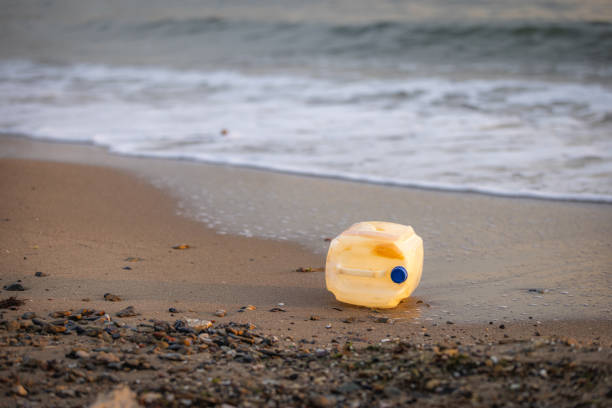 istock Big plastic waste on the beach in nature. 1899206773