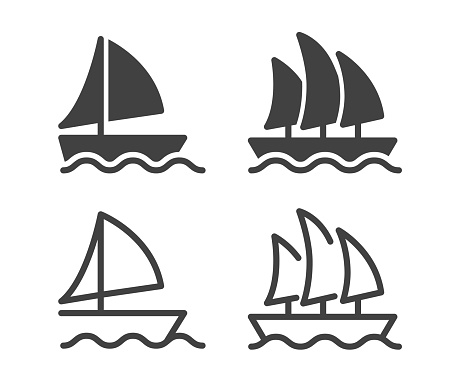 Ship and Boat - Illustration Icons