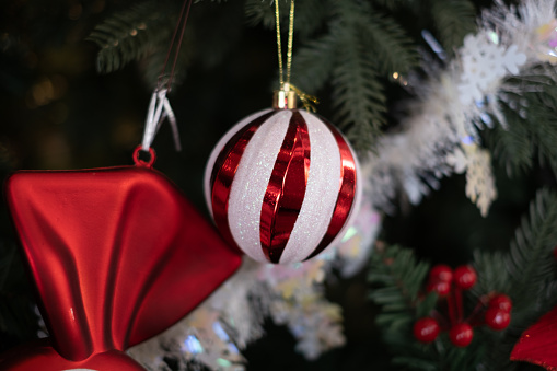 Christmas ornament decorate on Christmas tree