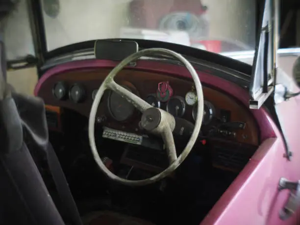 Photo of Close-up of Wheel Details of Vintage Car