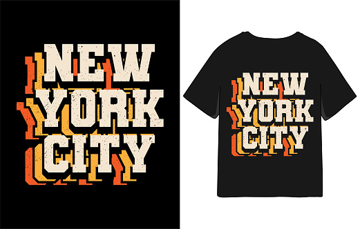 New York city typography t shirt design