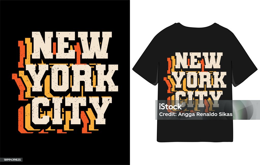 New York City Typography T Shirt Design Stock Illustration - Download ...