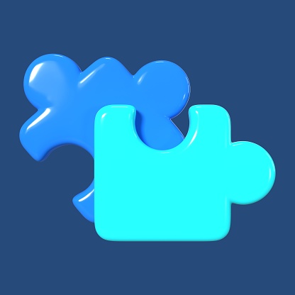 This is a Extension 3D Render Illustration Icon. High-resolution JPG file isolated on a blue background.