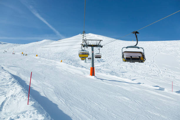 istock Skiers skiing at winter ski resort 1899451504