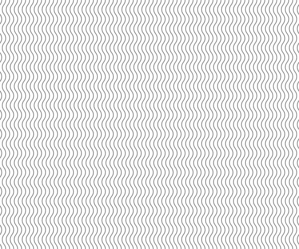 ilustrações de stock, clip art, desenhos animados e ícones de wave simple seamless wavy line, smooth pattern, black & white, web design, greeting card, textile, technology background, eps 10 vector illustration - 12014