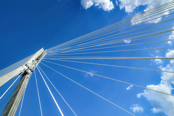 istock ropes of big metal Bridge 1899484714