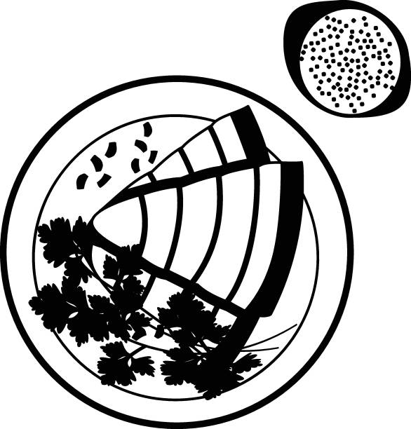 бурек пикантный пирог векторный дизайн значка, символ вкусной еды, знак аутентичных местных блюд, домашняя кухня стоковая иллюстрация, пря� - börek turkish culture middle eastern cuisine pie stock illustrations