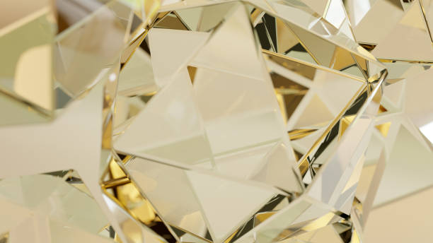 istock Elegant background with a polygonal crystal form. 1899564575