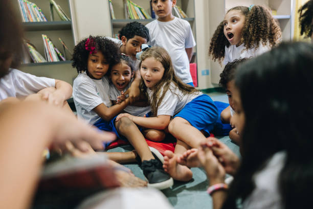 istock Students listening to the teacher reading at school 1899586074