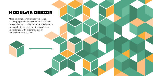 モジュール式ブロックのインフォグラフィック設計 - modular点のイラスト素材／クリップアート素材／マンガ素材／アイコン素材