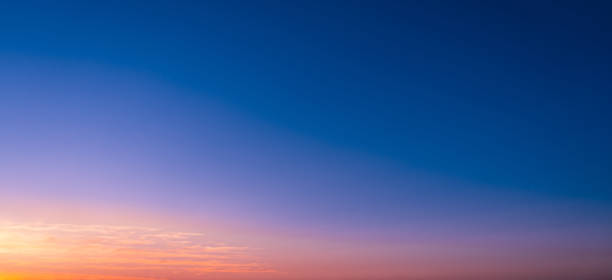 Sunset Sky,Cloud over Sea Beach in Evening on Spring,Landscape by Seaside with Colourful Sky in Orange,Pink,Purple,Blue.Horizon Summer Seascape Golden hour sky with twilight,Dusk sky background