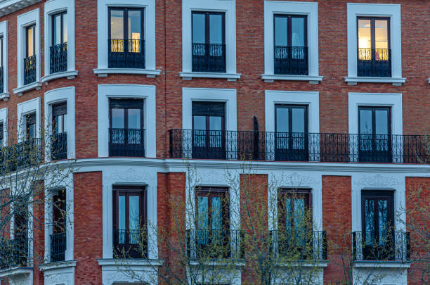 Urban scene, architecture detail in Madrid, Spain