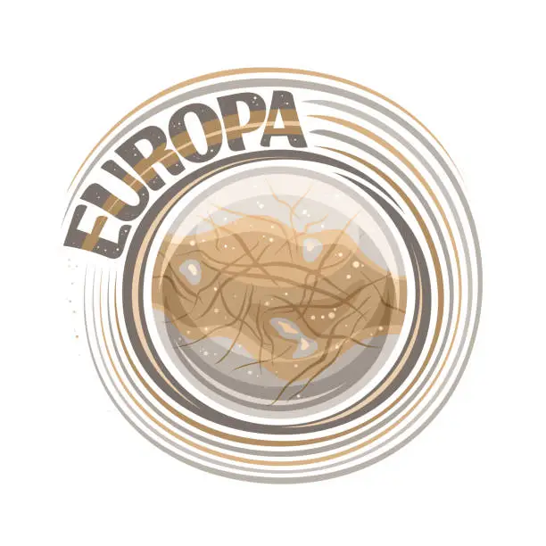 Vector illustration of Vector logo for Europa Moon