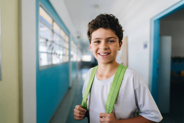 istock Portrait of a boy student at school 1899716973