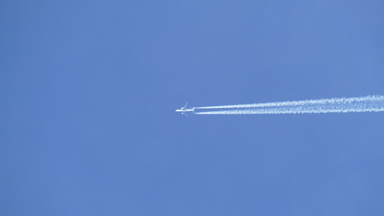 Airplane flying in the sky