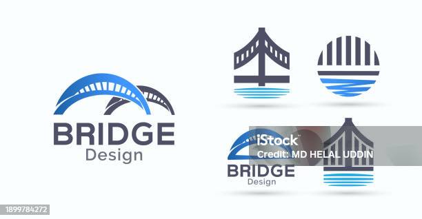 Structural Bridge Design Icon Bridge Vector Design Bundle Stock Illustration - Download Image Now ...