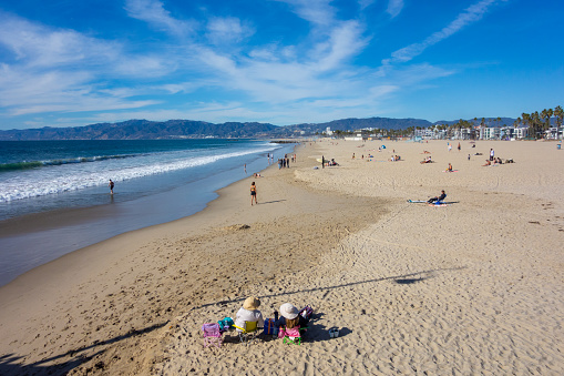 Warm winter day at Venice Beach in Los Angeles, California