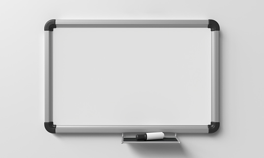 Mini Whiteboard Mock up for Copy Space. 3D Rendering