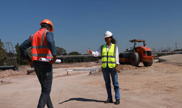 istock A Couple black engineer work together at infrastructure road site 1899845296