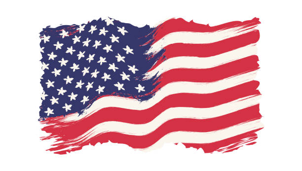 istock Vector vintage American flag. Vintage flag of USA. 1899857068