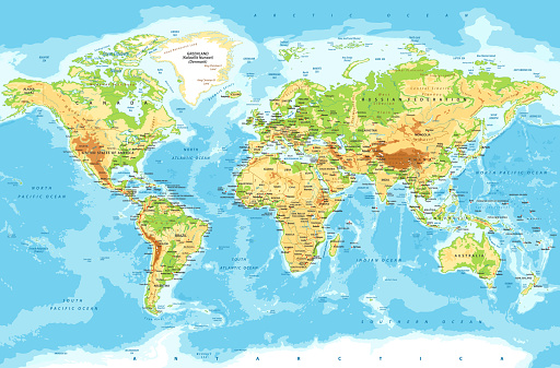 Map of the World - Highly Detailed Vector illustration