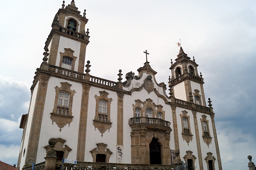 18th-century Rococo facade of the Church of the Santa Casa da Misericordia de Viseu, Portugal