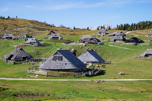 Velika Planina is a dispersed high-elevation settlement of mostly herders' dwellings on the karst Big Pasture Plateau in the Kamnik Alps in Upper Carniola region of Slovenia.