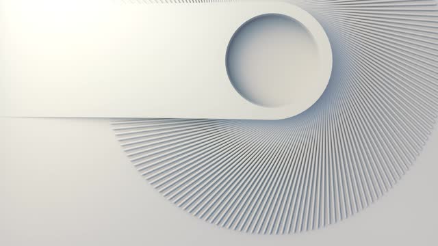 Abstract geometric seamless loop animation in white color. Clean modern style. Digital background. 3d rendering 4K