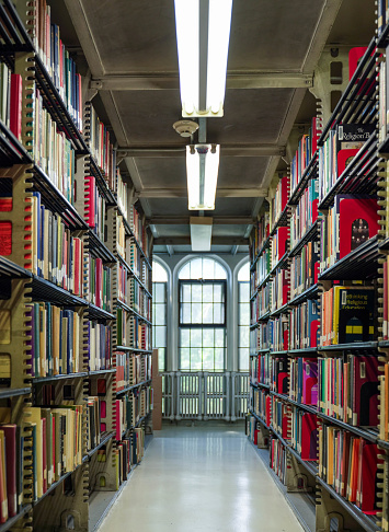 St. Louis, Missouri, USA - May 28, 2015: Law library on the campus of Washington University in St. Louis, Missouri