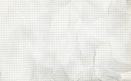 White Checkered Crumpled Paper Background