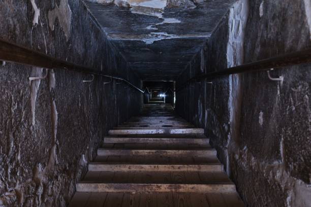 saqqara, egypt - january 2, 2024: the ancient bent pyramid of dahshur for pharaoh snefru, near cairo - snofru ストックフォトと画像