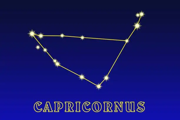 Vector illustration of Constellation Capricornus