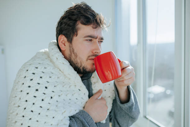 istock Genuine Image Bearded Man Coping with Seasonal Diseases 1900081155