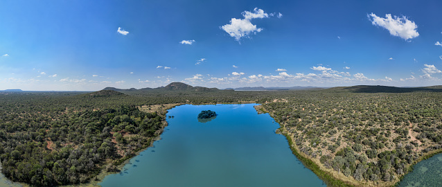 Notwane river and dam in Botswana, near Gaborone tourist attraction