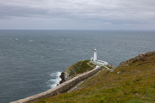 South Stack Lighthouse on the dramatic north-west coast of Holy Island, Anglesey, Wales