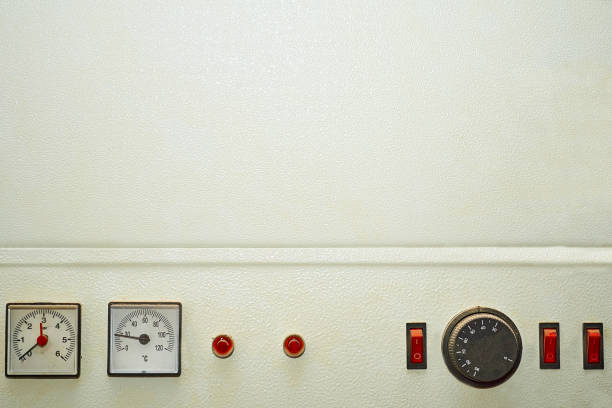 detail of a control panel inside an abandoned power plant in berlin. shoot during uberlypse berlin 2009