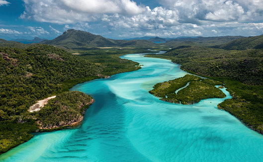 Aerial photograph of Hill Inlet, Whitsunday Island, Whitsundays, Queensland