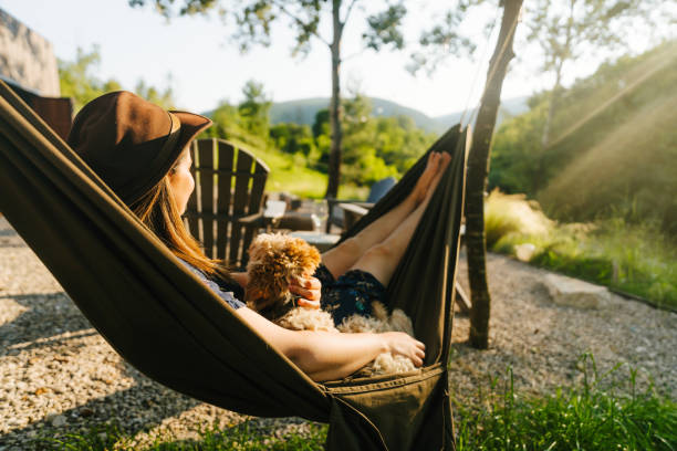 istock Swinging in a hammock with my best friend 1900400093