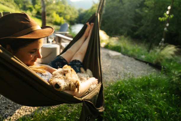 istock Swinging in a hammock with my best friend 1900400094