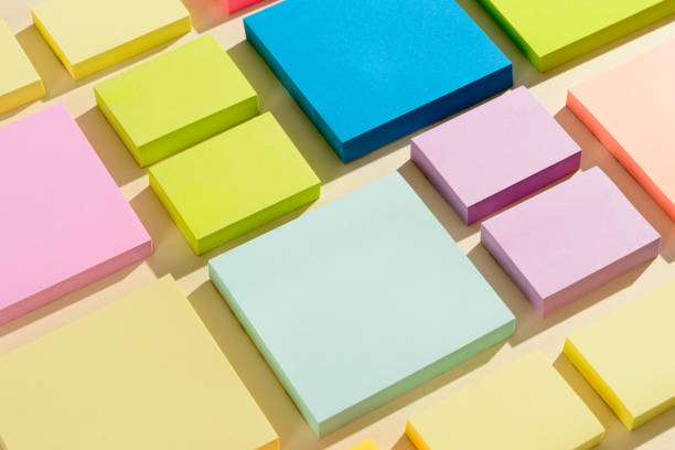 istock Several page markers aligned diagonally on a background - Flat lay 1900444938