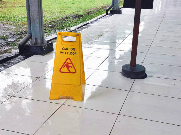 istock Warning sign, watch out for wet floor 1900755678