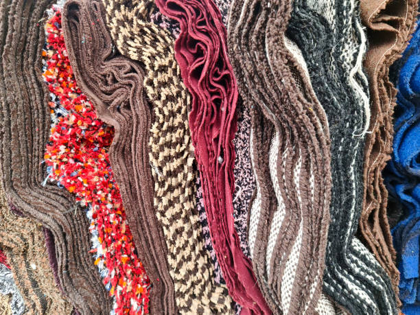 istock Samples of cloth and fabrics in different colors 1900802661